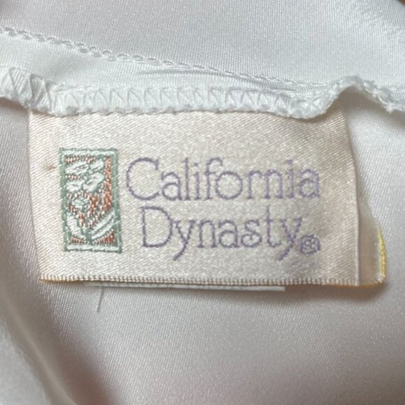 Vintage 80s White Satin Lace Slip Dress Medium fits Small - Picture 10 of 12